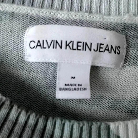 CALVIN KLEIN JEANS Camouflage Sweater Crewneck Green Combo Size M, Long-Sleeves - Picture 7 of 8